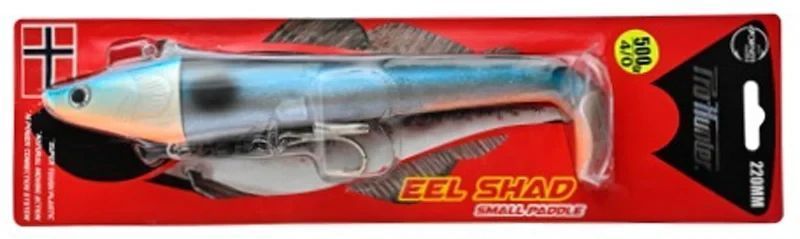 Силикон Prohunter Small Paddle Eel Shad 220mm 350g 6-Blue Orange + Uv 9637.00.36 фото