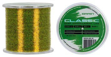 Леска Brain Classic Carp Line (3D neon lime) 600m 0.30mm 20lb 8.8kg 1858.82.21 фото