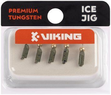Мормышка вольфрамовая Viking Fishing Rigabik+bead 0.62g 2.5mm Olive+G (5шт) 1919.04.14 фото