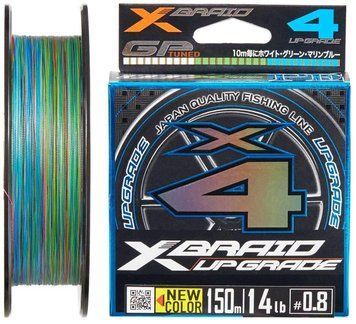 Шнур YGK X-Braid Upgrade X4 (3 colored) 150m #0.4/0.104mm 8lb/3.6kg 5545.04.13 фото
