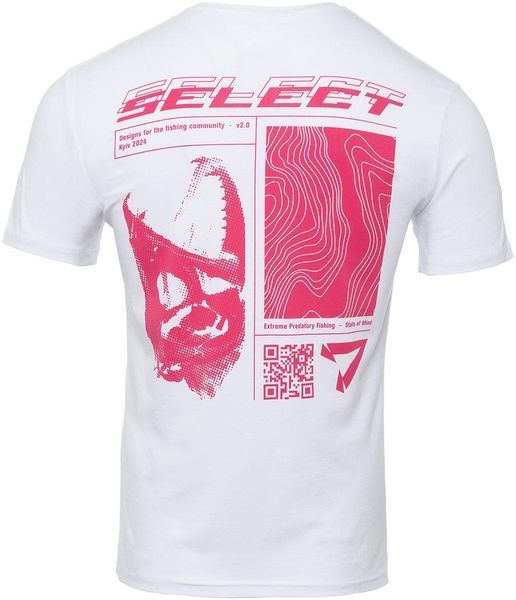 Футболка Select T-Shirt Lines Fish L White 1870.76.56 фото