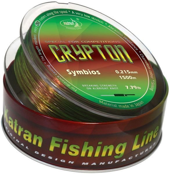 Леска Katran Crypton Symbios 1500m (neon/brown) 0.215mm 7.79lb/3.53kg 3500.00.26 фото