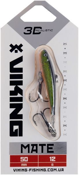 Балансир Viking Fishing Mate Ice Jig 50mm 12g #18 Golden Green 1919.05.18 фото