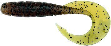 Силикон FishUP Mighty Grub 3.5" #017 - Motor Oil Pepper (7шт/уп) 1864.04.19 фото