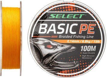 Шнур Select Basic PE Orange 150m 0.20mm 28lb/12.7kg 1870.27.76 фото