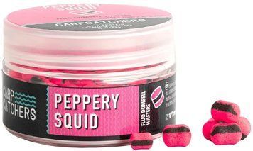Бойлы Carp Catchers Fluo Dumbell Wafters Peppery Squid 8х5 and 10x7mm 1415.00.11 фото