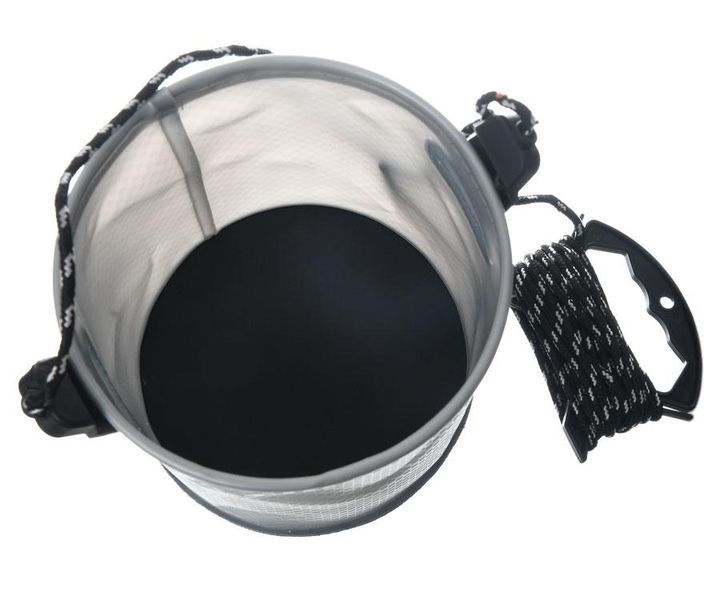 Відро для води зі шнуром кругле Flagman Gray Eva Bucket Round 5 л FGEVA006 фото