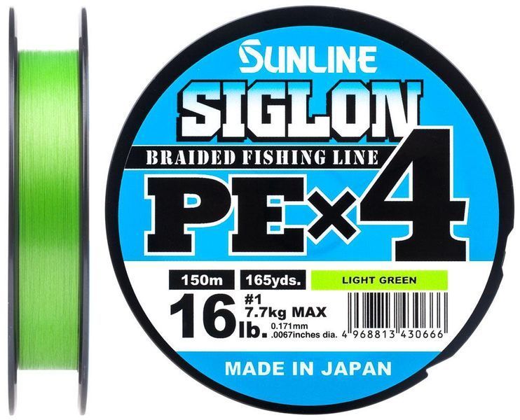Шнур Sunline Siglon PE х4 150m (салат.) #1.5/0.209mm 25lb/11.0kg 1658.09.08 фото