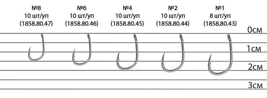 Крючок Brain Sting Classic Wide Gape #2 (10 шт/уп) 1858.80.44 фото