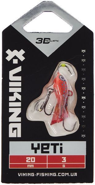 Балансир Viking Fishing Yeti Ice Jig 20mm 3.0g #7 Coral Trout 1919.01.65 фото