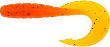 Силикон FishUP Mighty Grub 3.5" #049 - Orange Pumpkin/Black (7шт/уп) 1864.04.26 фото