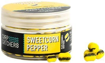 Бойлы Carp Catchers Fluo Dumbell Wafters Sweetcorn Pepper 8х5 and 10x7mm 1415.00.13 фото