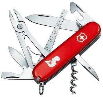 Нож VICTORINOX 1.3653.72 Swiss Army Angler ц: красный 61.01.53 фото