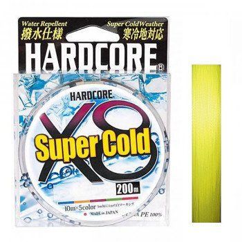 Шнур Duel Hardcore Super Cold X8 200m Hi-Vis Yellow 5.8kg 0.13mm #0.6 (H4479-Y) H4479-Y фото