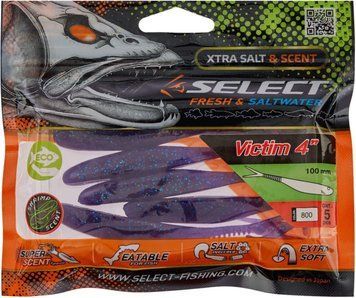 Силикон Select Victim V-Tail 4" #800 (5 шт/уп) 1870.74.46 фото