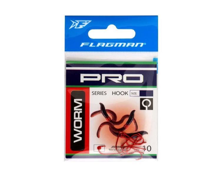 Гачки Flagman Pro Worm №14 10 шт. WORM_14R фото