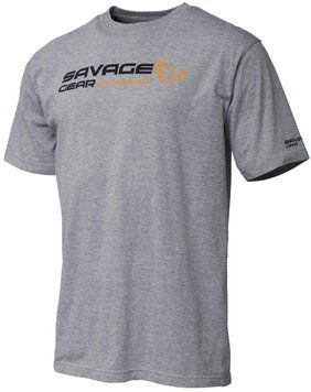 Футболка Savage Gear Signature Logo T-Shirt L ц:grey melange 1854.44.18 фото