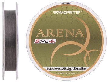Шнур Favorite Arena PE 150m (silver gray) #0.3/0.09mm 6.5lb/3kg 1693.10.90 фото