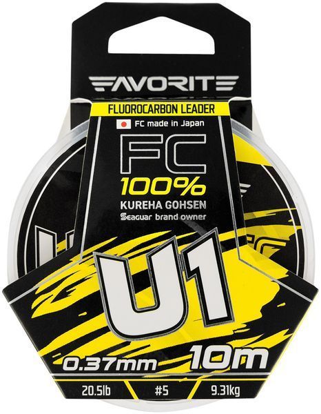 Флюорокарбон Favorite U1 FC 10m #5.0/0.37mm 20.5lb/9.31kg 1693.11.84 фото
