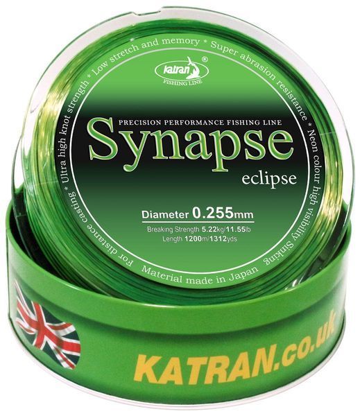 Леска Katran Synapse Eclipse 1200m (neon/black) 0.255mm 11.55lb 3500.00.23 фото