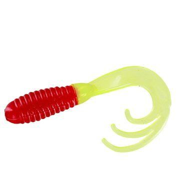 Силикон Big Bite Baits Triple Tip Grub 2" 10pc #Red/Chart (2317477) 2317477 фото