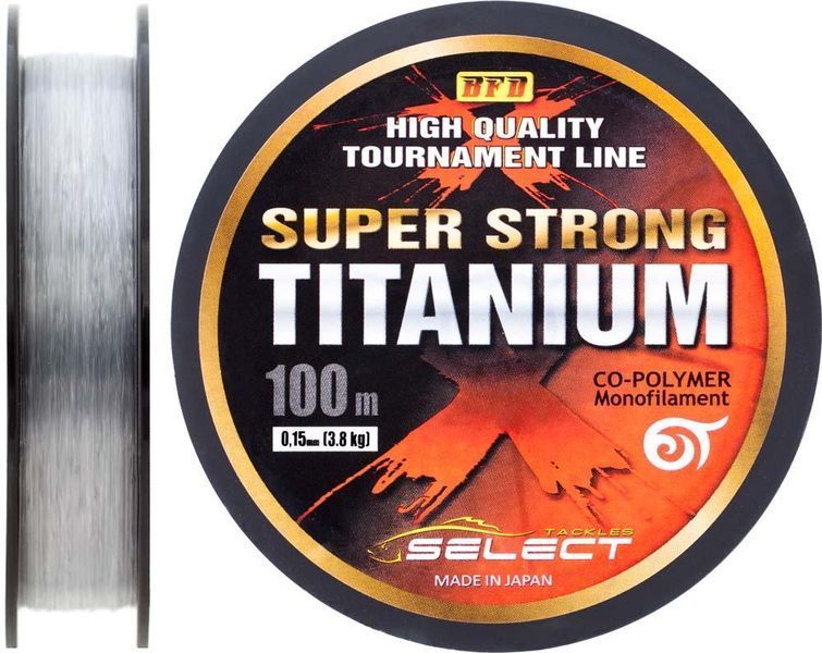 Леска Select Titanium 100m 0.15mm 3.8kg (Steel) 1862.00.05 фото