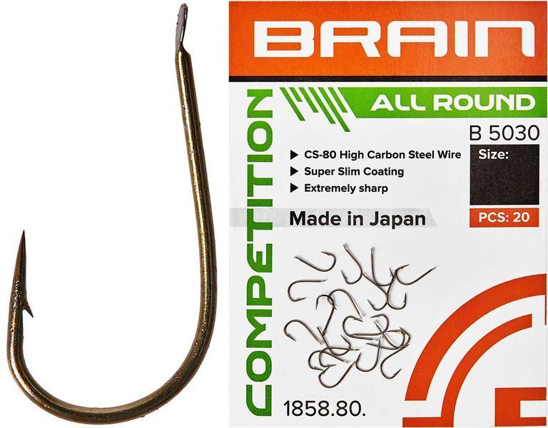 Крючок Brain All Round B5030 #12 (20 шт/уп) ц:bronze 1858.80.41 фото