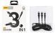 USB кабель Aspor AC-23 3в1 3A/1м - черный 910092 фото