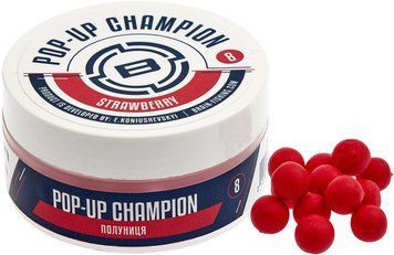 Бойлы Brain Champion Pop-Up Strawberry (клубника) 8mm 34g 1858.21.41 фото