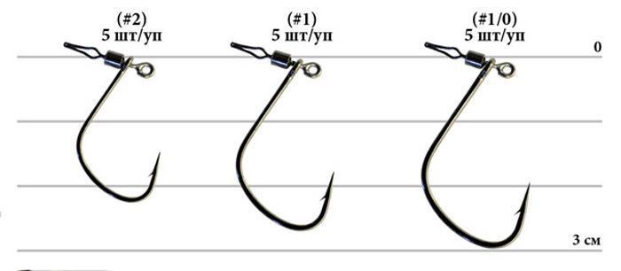 Крючок Decoy Worm120 HD Hook Masubari #1 (5 шт/уп) 1562.01.27 фото