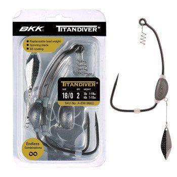 Оффсетный крючок отгруженный BKK Titan Diver+ #16/0 (A-EW-9660) A-EW-9660 фото