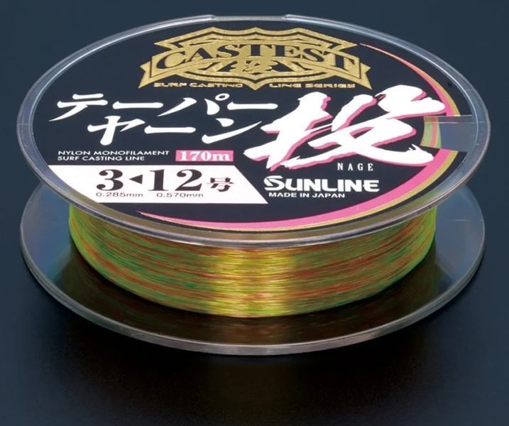 Леска Sunline Castest Tapered 170m конусная 0.285-0.570mm 6.0kg 1658.10.55 фото