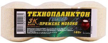 Технопланктон 3KBaits Гейзер (топлёное молоко) 180g (3шт/уп) 1861.03.06 фото