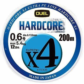 Шнур Duel Hardcore X4 200m 5Color Yellow Marking 5.4kg 0.132mm #0.6 (H3245N-5CBL) H3245N-5CBL фото