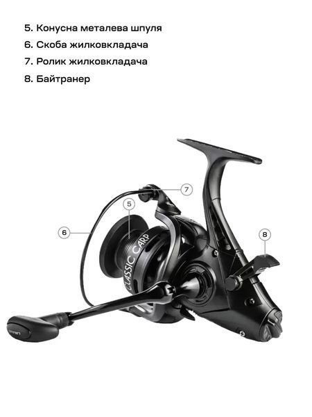 Катушка Brain Classic Carp Baitrunner 5000 4+1BB 1858.45.34 фото