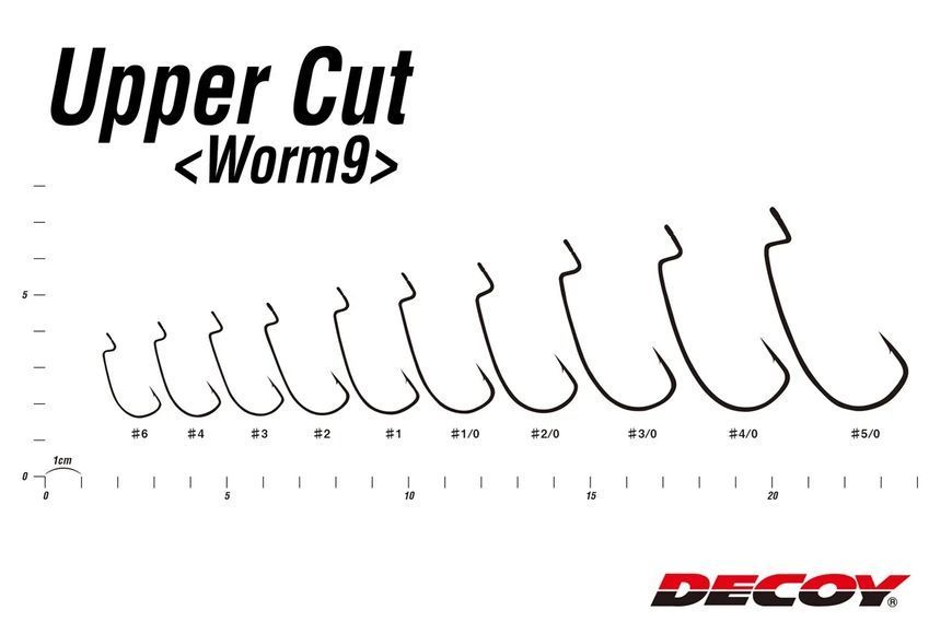 Крючок Decoy Worm9 Upper Cut #3 (9 шт/уп) 1562.00.59 фото