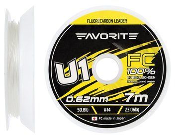 Флюорокарбон Favorite U1 FC 7m #14/0.62mm 50.8lb/23.06kg 1693.11.90 фото