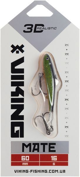 Балансир Viking Fishing Mate Ice Jig 60mm 17g #18 Golden Green 1919.05.25 фото