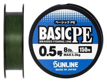 Шнур Sunline Basic PE 150m (Dark Green) #0.5/0.121mm 8lb/3.3kg 1658.11.44 фото