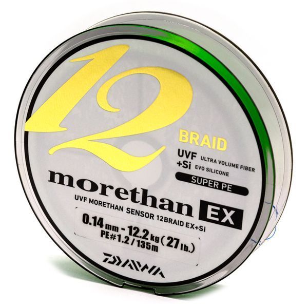Шнур Daiwa Morethan 12BEX+Si 135m LG 7.3kg 0.10mm #0.8 (12695-010) 12695-010 фото