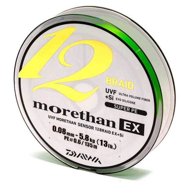 Шнур Daiwa Morethan 12BEX+Si 135m LG 7.3kg 0.10mm #0.8 (12695-010) 12695-010 фото