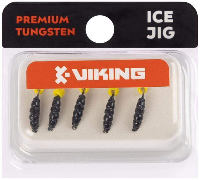 Мормишка вольфрамова Viking Fishing Shrimp+bead 0.64g 8mm Black+Y (5шт) 1919.03.97 фото
