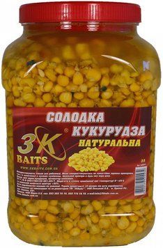 Зерновая смесь 3KBaits Сладкая кукуруза (натуральная) банка 3л 1861.03.41 фото