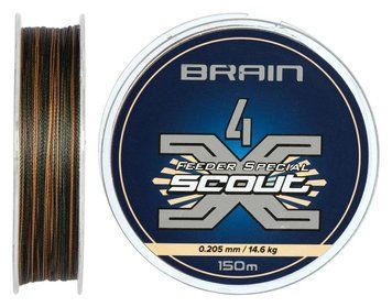 Шнур Brain Scout 4X 150m (camo) 0.205mm 14.6kg 1858.55.25 фото
