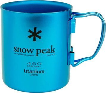 Термокружка Snow Peak MG-053BL-US Ti-Double 0.45l Blue 1200.05.61 фото