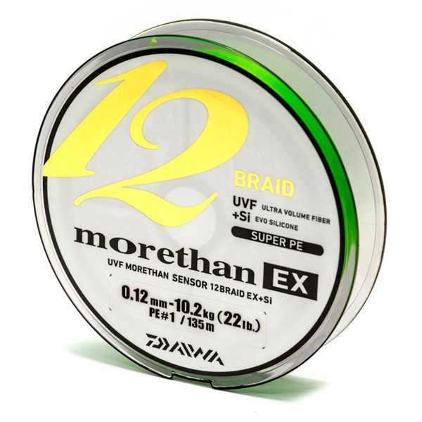 Шнур Daiwa Morethan 12BEX+Si 135m LG 10.2kg 0.12mm #1.0 (12695-012) 12695-012 фото