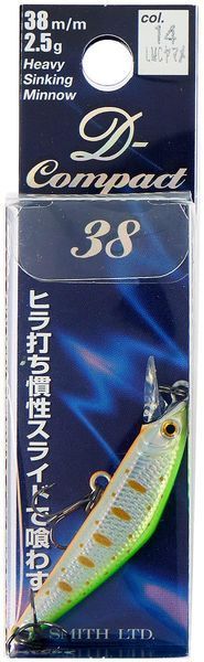 Воблер Smith D Compact 38mm 2.5g #14 Lime Chart Yamame 1665.18.67 фото