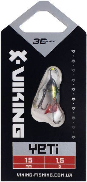 Балансир Viking Fishing Yeti Ice Jig 15mm 1.5g #02 Green Glam 1919.04.17 фото