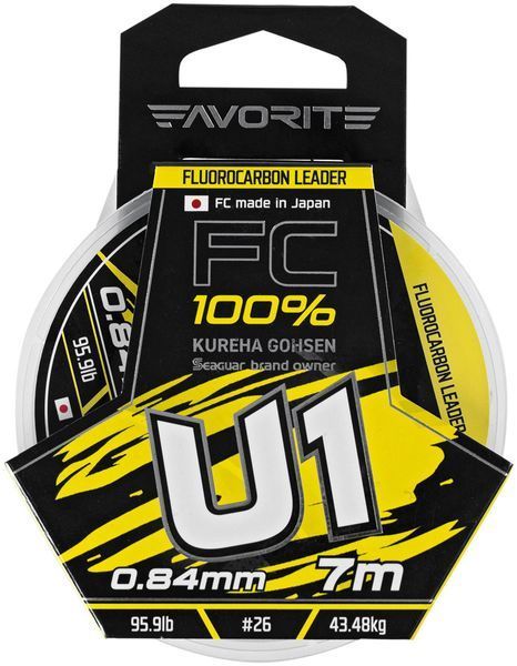 Флюорокарбон Favorite U1 FC 7m #26/0.84mm 95.9lb/43.48kg 1693.11.96 фото