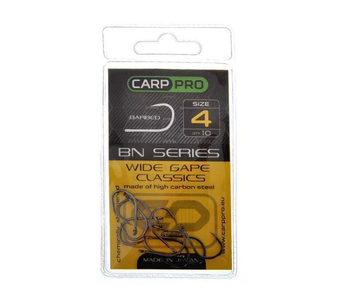 Крючки Carp Pro Black Nickel Wide Gape Classics №4 CPBNWGC4 фото